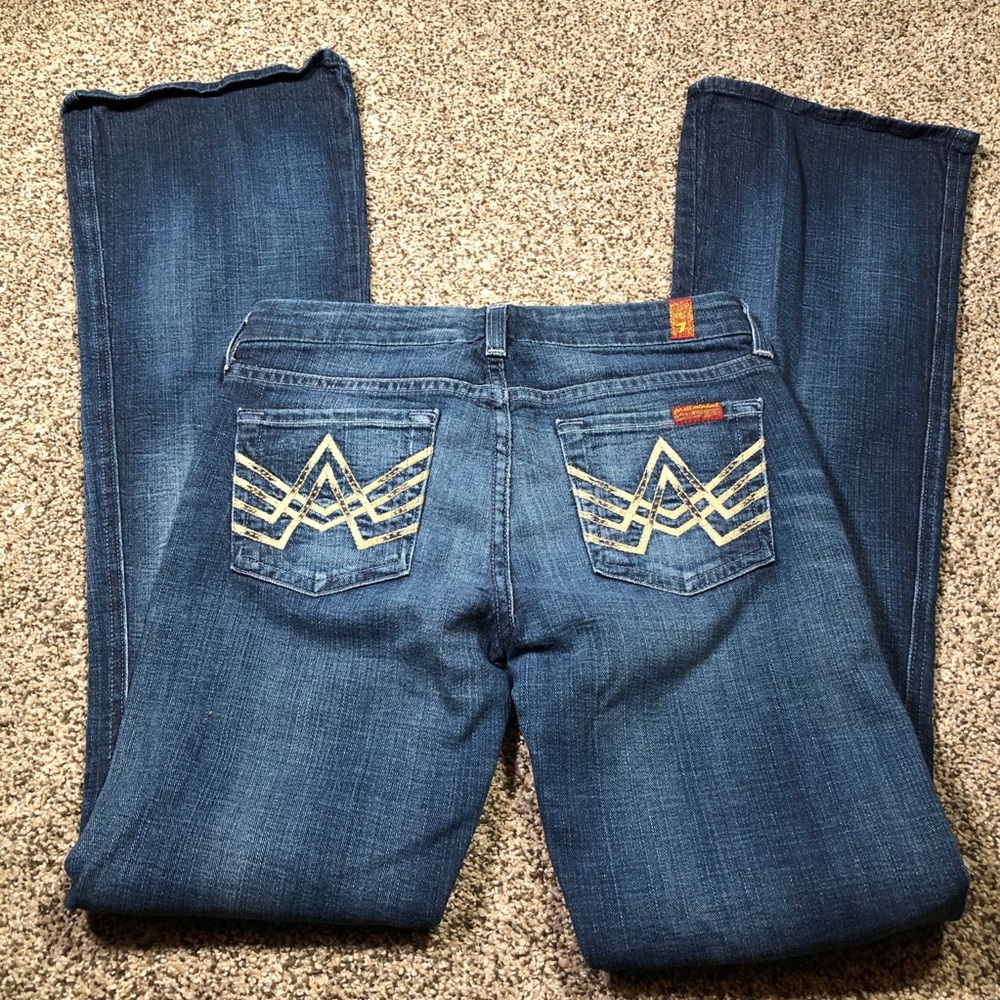 7 For All Mankind A Pocket Bootcut Jeans Sz 25
